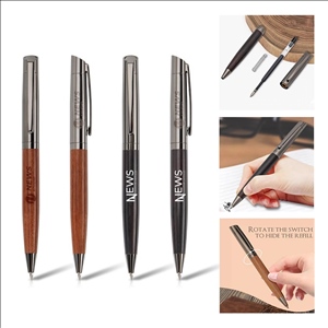 Custom Engravable Solid Wood Ballpoint Pen